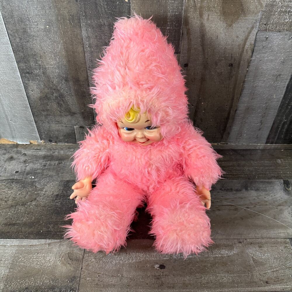 Rushton Star Creations Rubber Face Hands‎ Pink Snow Baby Plush Original Doll 18”